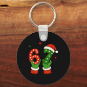 Kerstmis 67 Zes Zeven Grappige Gen Z Alpha Slaang Sleutelhanger (Voorkant)
