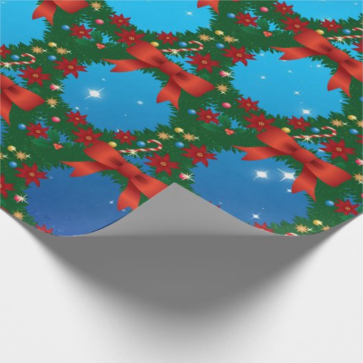 Kerstmis (76x152cm) Krans Inpakpapier (Hoek)