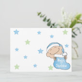 Kerstmis 7 x 5 inch blauwHartelijk dank, 2 zijkant Kaart (Staand voorkant)