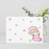 Kerstmis, 7 x 5 inch roze, bedankt/2 zijdes/vlak kaart (Staand voorkant)