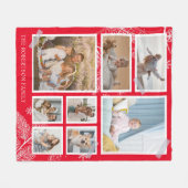 Kerstmis 8 Foto Collage Familie Fleece Deken (Voorkant (Horizontaal))