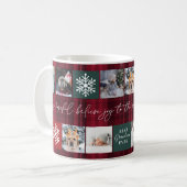 Kerstmis 8 foto's rooster beste oma rode vleid koffiemok (Voorkant links)