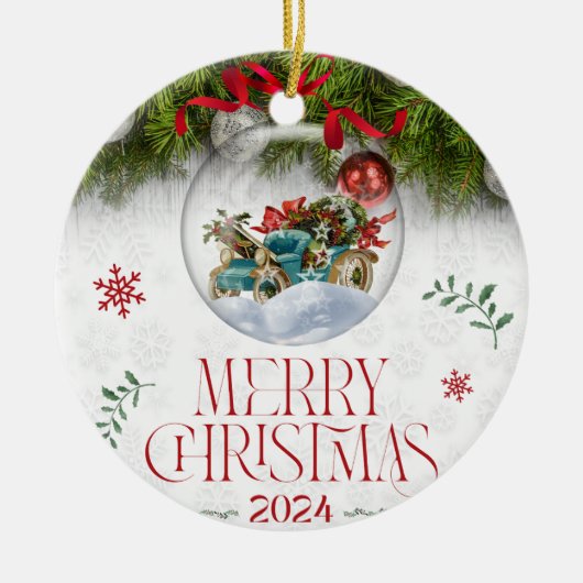 Kerstmis 8 keramisch ornament (Voorkant)