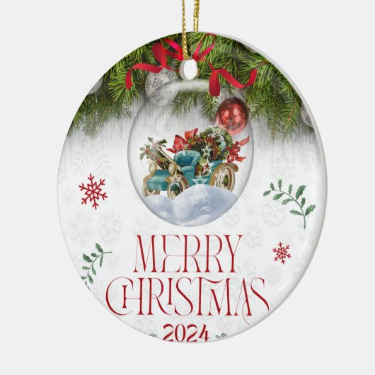 Kerstmis 8 keramisch ornament (Links)