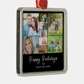 Kerstmis 9 Fotocollage Metalen Ornament (Rechts)