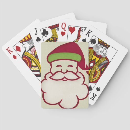 Kerstmis 9: Santa Face-speelkaarten 1 Pokerkaarten (Achterkant)