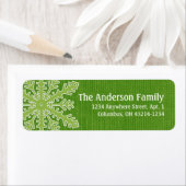 Kerstmis 9: Snowflake 2 Retouradreslabels Etiket (Insitu)