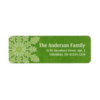 Kerstmis 9: Snowflake 2 Retouradreslabels Etiket