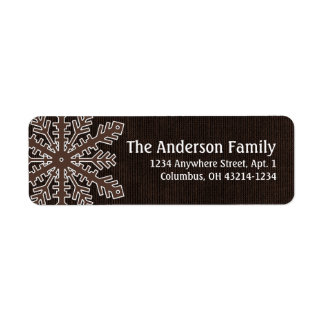 Kerstmis 9: Snowflake 3 Retouradreslabels Etiket