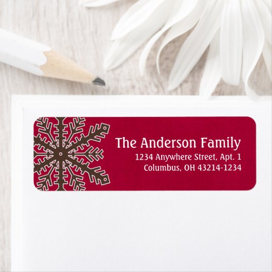 Kerstmis 9: Snowflake 3c Return Address Labels (Insitu)
