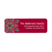 Kerstmis 9: Snowflake 3c Return Address Labels (Voorkant)