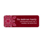 Kerstmis 9: Snowflake 4 Retouradreslabels Etiket (Voorkant)
