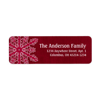 Kerstmis 9: Snowflake 4 Retouradreslabels Etiket