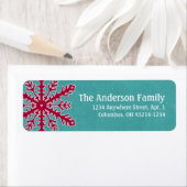 Kerstmis 9: Snowflake 4e Return Address Labels (Insitu)