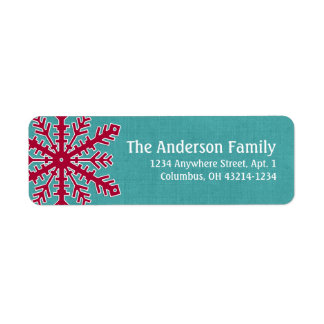 Kerstmis 9: Snowflake 4e Return Address Labels
