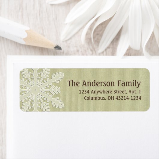 Kerstmis 9: Snowflake 5 Return Address Labels (Insitu)