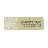 Kerstmis 9: Snowflake 5 Return Address Labels (Voorkant)