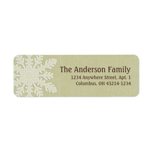 Kerstmis 9: Snowflake 5 Return Address Labels (Voorkant)