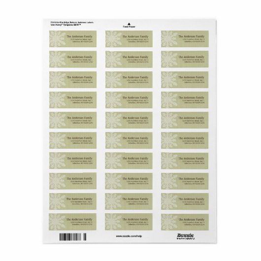 Kerstmis 9: Snowflake 5 Return Address Labels (Full Sheet)