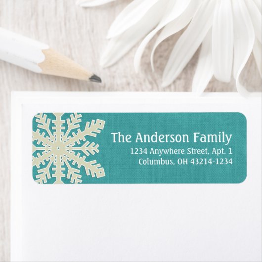 Kerstmis 9: Snowflake 5b Return Address Labels (Insitu)