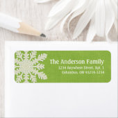 Kerstmis 9: Snowflake 5c Retouradreslabels Etiket (Insitu)