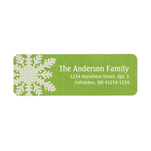 Kerstmis 9: Snowflake 5c Retouradreslabels Etiket (Voorkant)