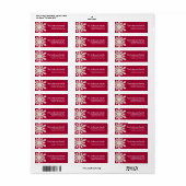Kerstmis 9: Snowflake 5e Return Address Labels (Full Sheet)