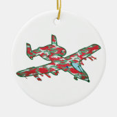 Kerstmis A-10 Warthog Keramisch Ornament (Voorkant)