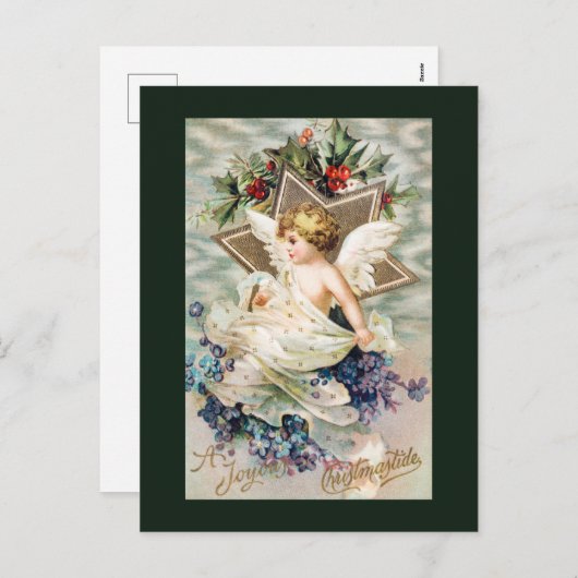 Kerstmis a Joyous Christmastide Feestdagenkaart (Voorkant / Achterkant)
