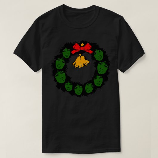 Kerstmis A Wreath A Franklin T-shirt (Design voorkant)