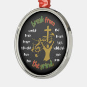 Kerstmis Aanbiddingsornament Metalen Ornament (Links)
