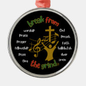 Kerstmis Aanbiddingsornament Metalen Ornament (Voorkant)
