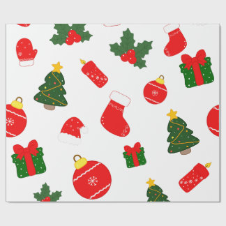 Kerstmis Aandenken Patroon Cadeaupapier