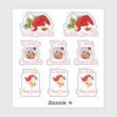 Kerstmis aangepast aan de kerstman van de Sticker (Vel)