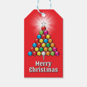 Kerstmis Aangepast Golf Monogram Ontwerp Cadeaulabel