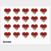 Kerstmis Aangepast Hart Sticker (Vel)