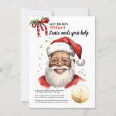 Kerstmis Aangepast Kinder Naam Sinterklaas Magisch Feestdagenkaart (Voorkant)