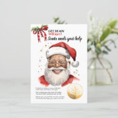 Kerstmis Aangepast Kinder Naam Sinterklaas Magisch Feestdagenkaart (Staand voorkant)