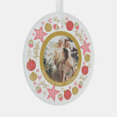 Kerstmis - Aangepast Modern Wreatfoto - Lijst Glas Ornament (Voorkant Rechts)