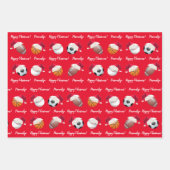 Kerstmis - Aangepaste Baller Sports Inpakpapier Vel (Voorkant 2)