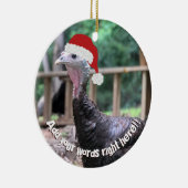 Kerstmis: Aangepaste berichtnaamgeving Keramisch Ornament (Rechts)