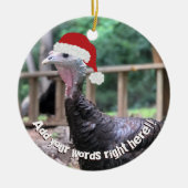 Kerstmis: Aangepaste berichtnaamgeving Keramisch Ornament (Voorkant)