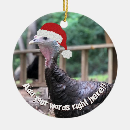 Kerstmis: Aangepaste berichtnaamgeving Keramisch Ornament (Voorkant)