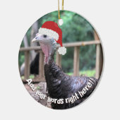 Kerstmis: Aangepaste berichtnaamgeving Keramisch Ornament (Links)