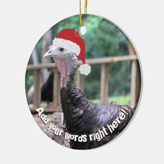 Kerstmis: Aangepaste berichtnaamgeving Keramisch Ornament (Links)