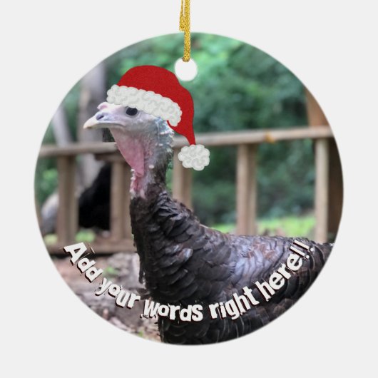 Kerstmis: Aangepaste berichtnaamgeving Keramisch Ornament (Achterkant)