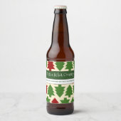 KERSTMIS AANGEPASTE BIERETIKETTEN BIER ETIKET (Voorkant)