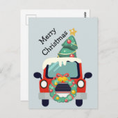 Kerstmis Aangepaste binnenwagen Automobiel C Briefkaart (Voorkant / Achterkant)