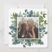 Kerstmis - Aangepaste Blauwe Blauwe Blauwe Blauwe  Feestdagenkaart (Voorkant)