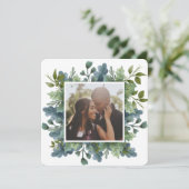 Kerstmis - Aangepaste Blauwe Blauwe Blauwe Blauwe  Feestdagenkaart (Staand voorkant)